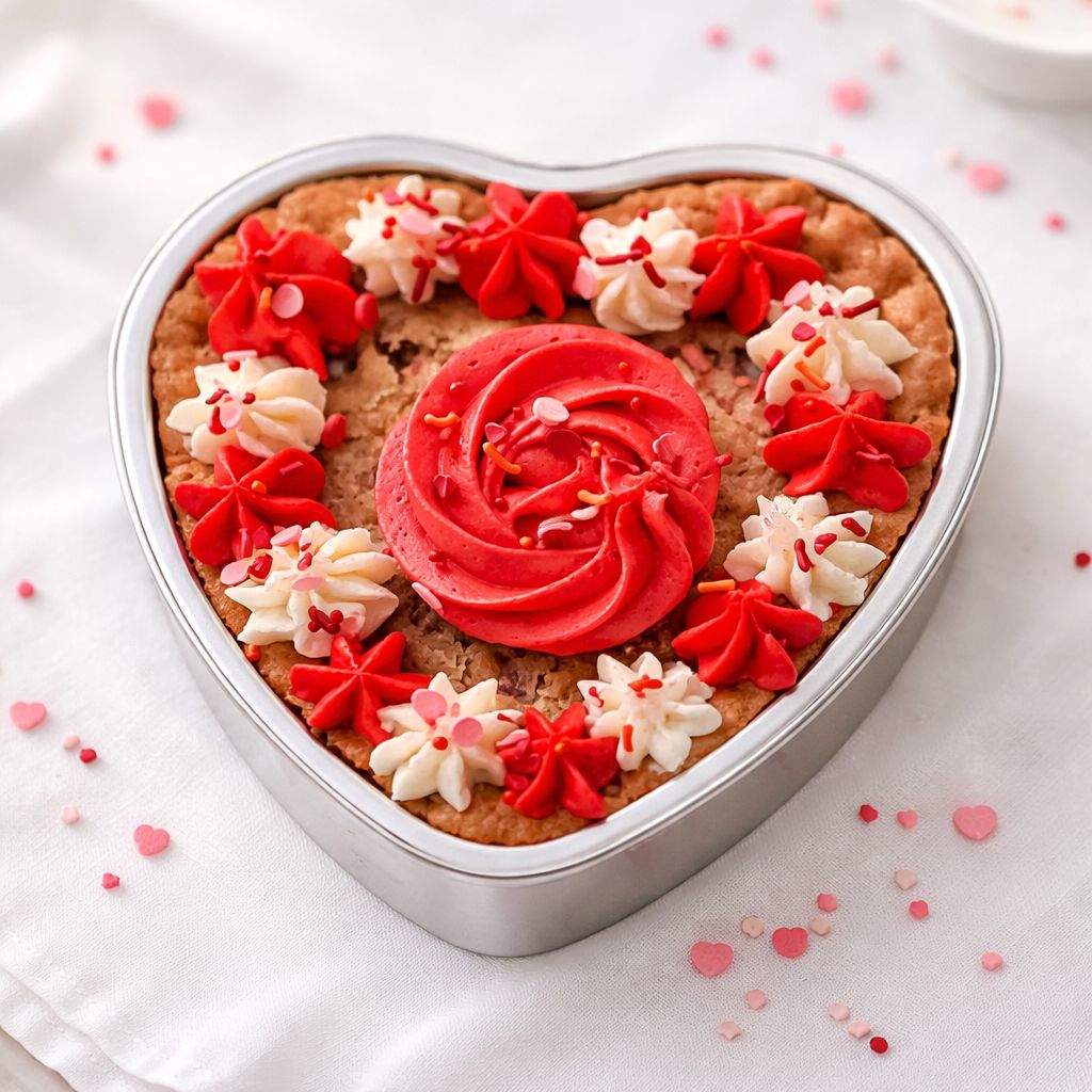 Delicious 5oz Valentine's Cookie Cakes in Heartwarming Tins - Perfect Sweet Treat for Your Loved One